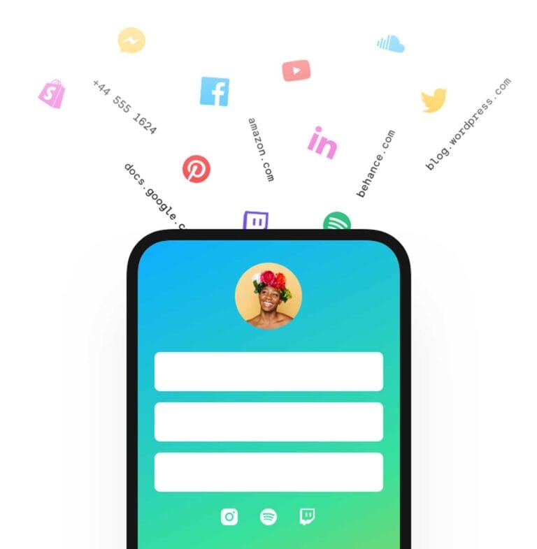 Linktree te permite crear una página que contiene múltiples enlaces a tus perfiles o páginas de interés para que puedas compartirlo en redes sociales como Instagram o TikTok.