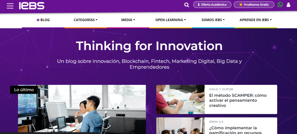 Thinking for Innovation, de la comunidad IEB Schhol, ha sido considerado uno de los mejores blogs de marketing en español